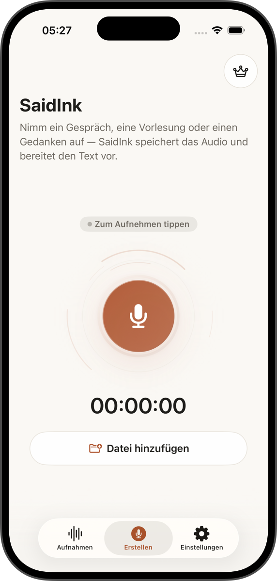 Audio, Video & Memos importieren