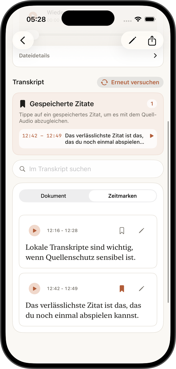 Jedes Zitat prüfen