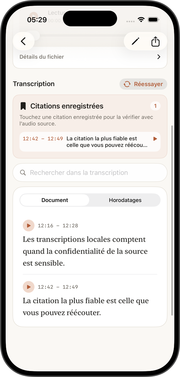 Un texte clair à modifier