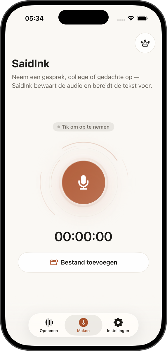 Importeer audio, video en memo’s