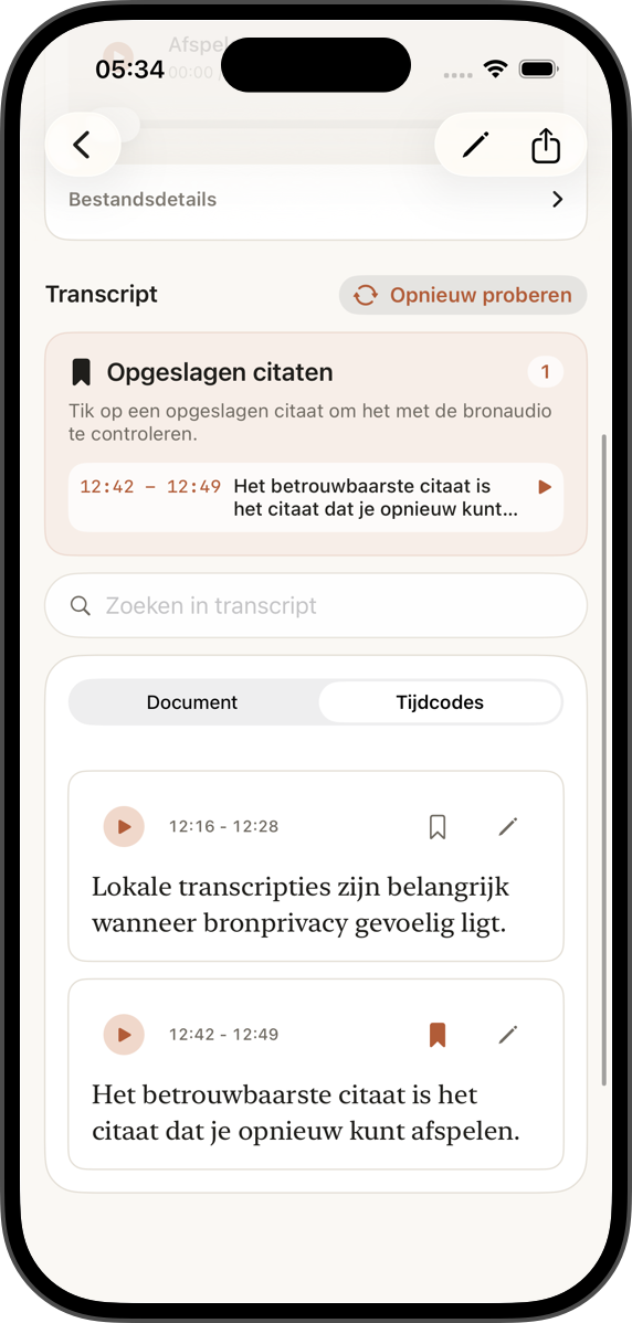 Controleer elk citaat