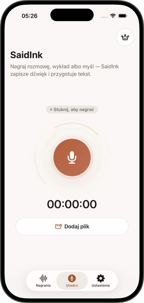 Importuj audio, wideo i notatki